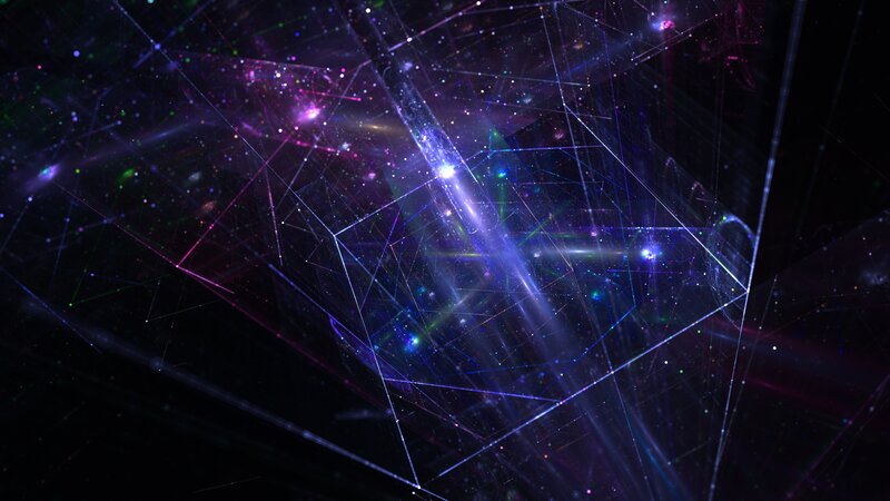 Abstract Geometric Space — Purple