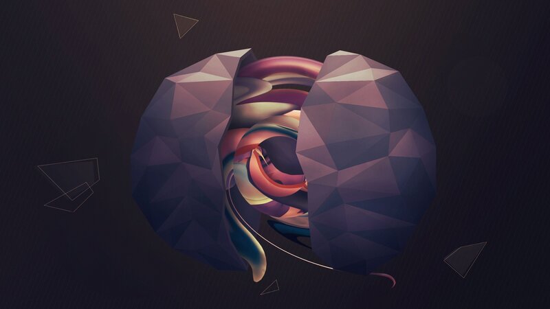 Abstract Geometric Sphere — Purple
