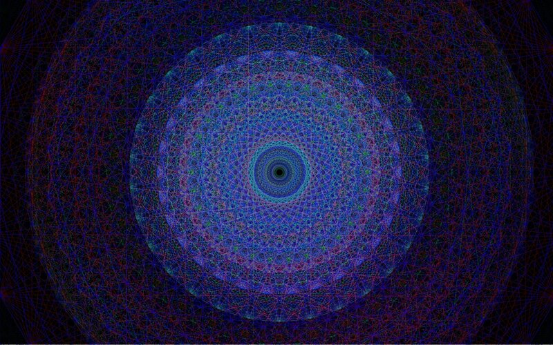 Abstract geometric spiral pattern