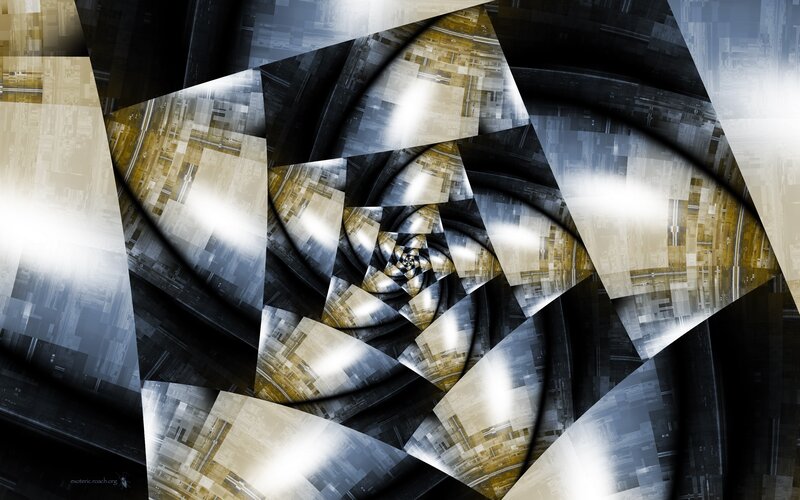 Abstract geometric spiral pattern