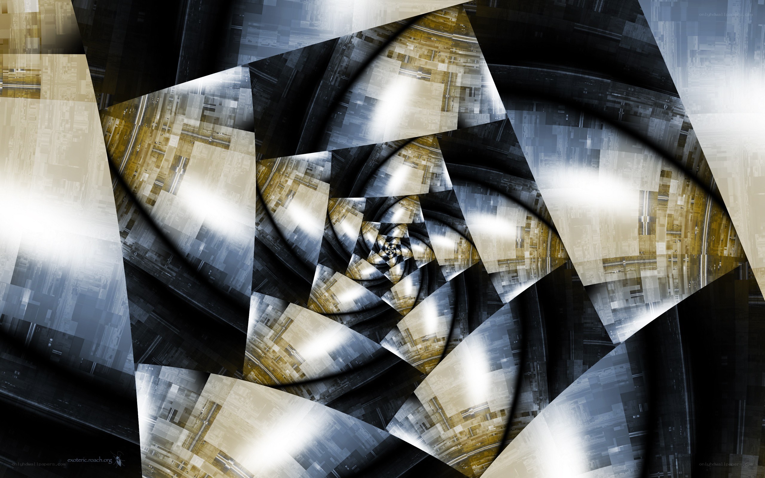 Abstract geometric spiral pattern