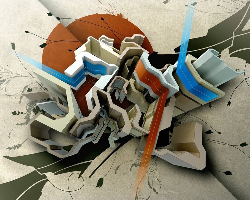 Abstract Geometric Structure — Beige, Complex