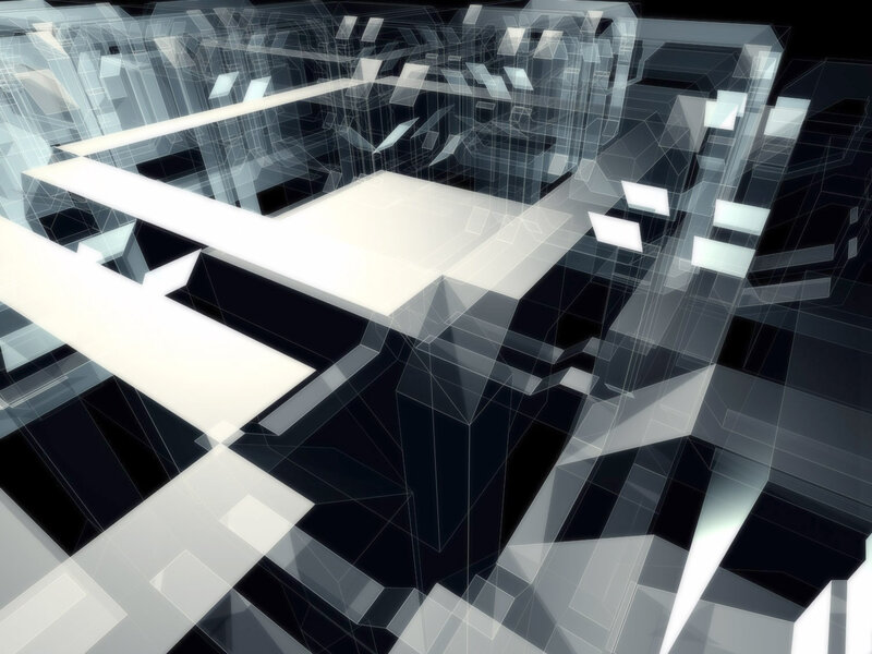 Abstract Geometric Structure — Black, Dramatic, 3d Render, Geometric Shapes