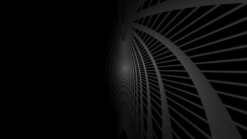 Abstract Geometric Structure — Black, Minimalist