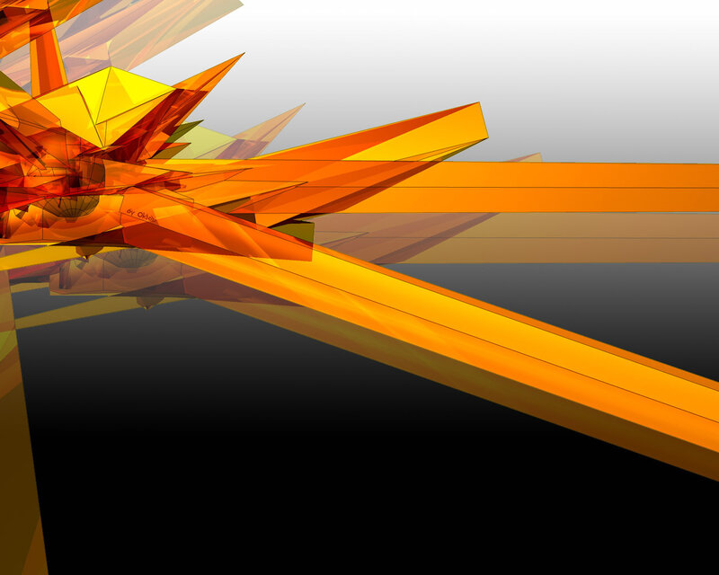 Abstract Geometric Structure — Orange, Dynamic