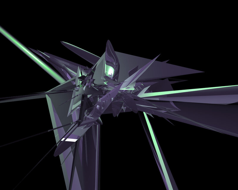 Abstract Geometric Structure — Purple, Dramatic, 3d Render