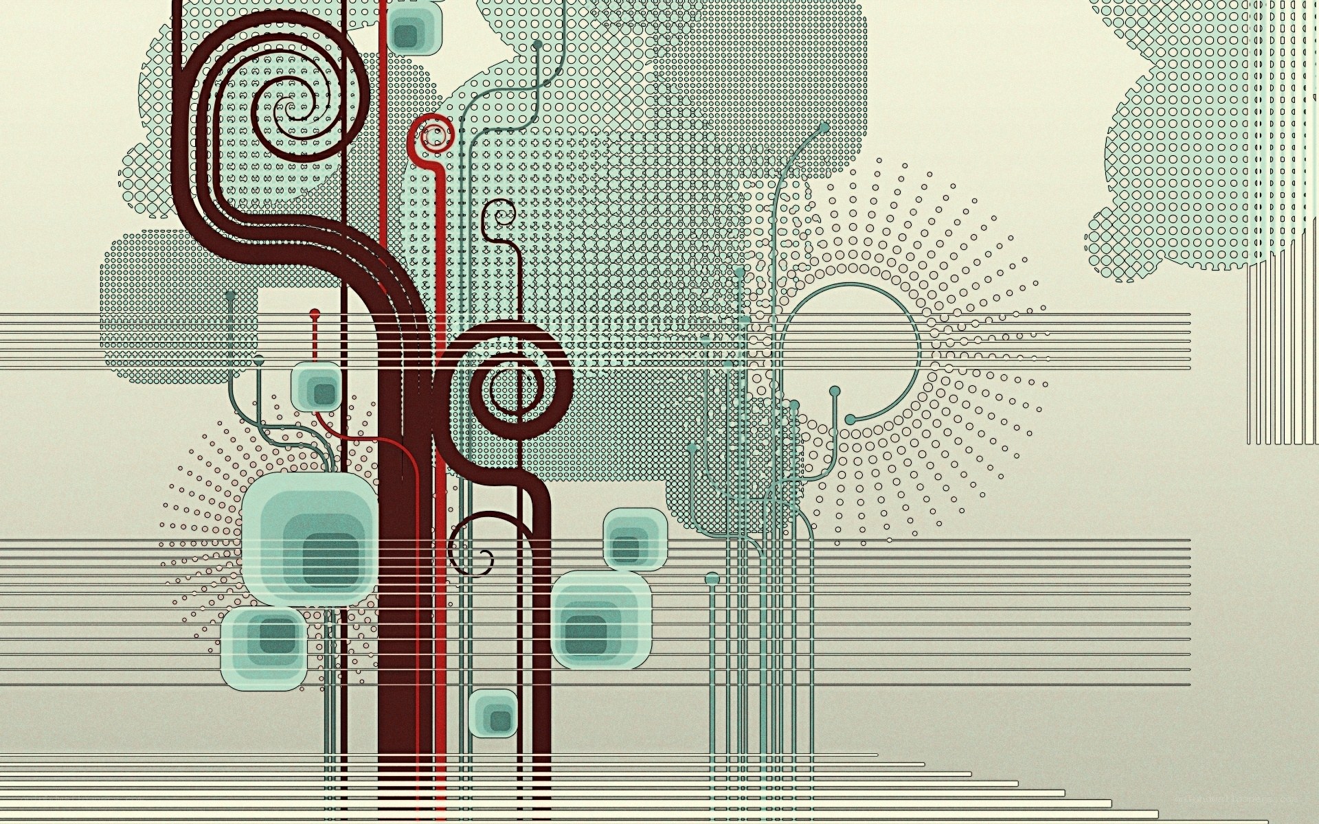 Abstract geometric tree design