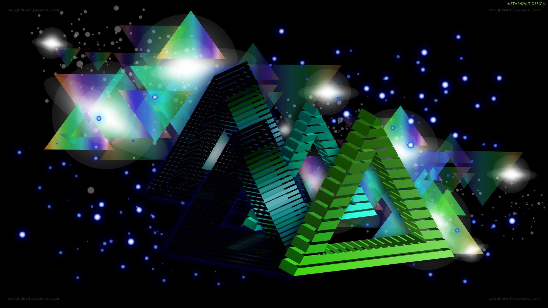 Abstract geometric triangle art