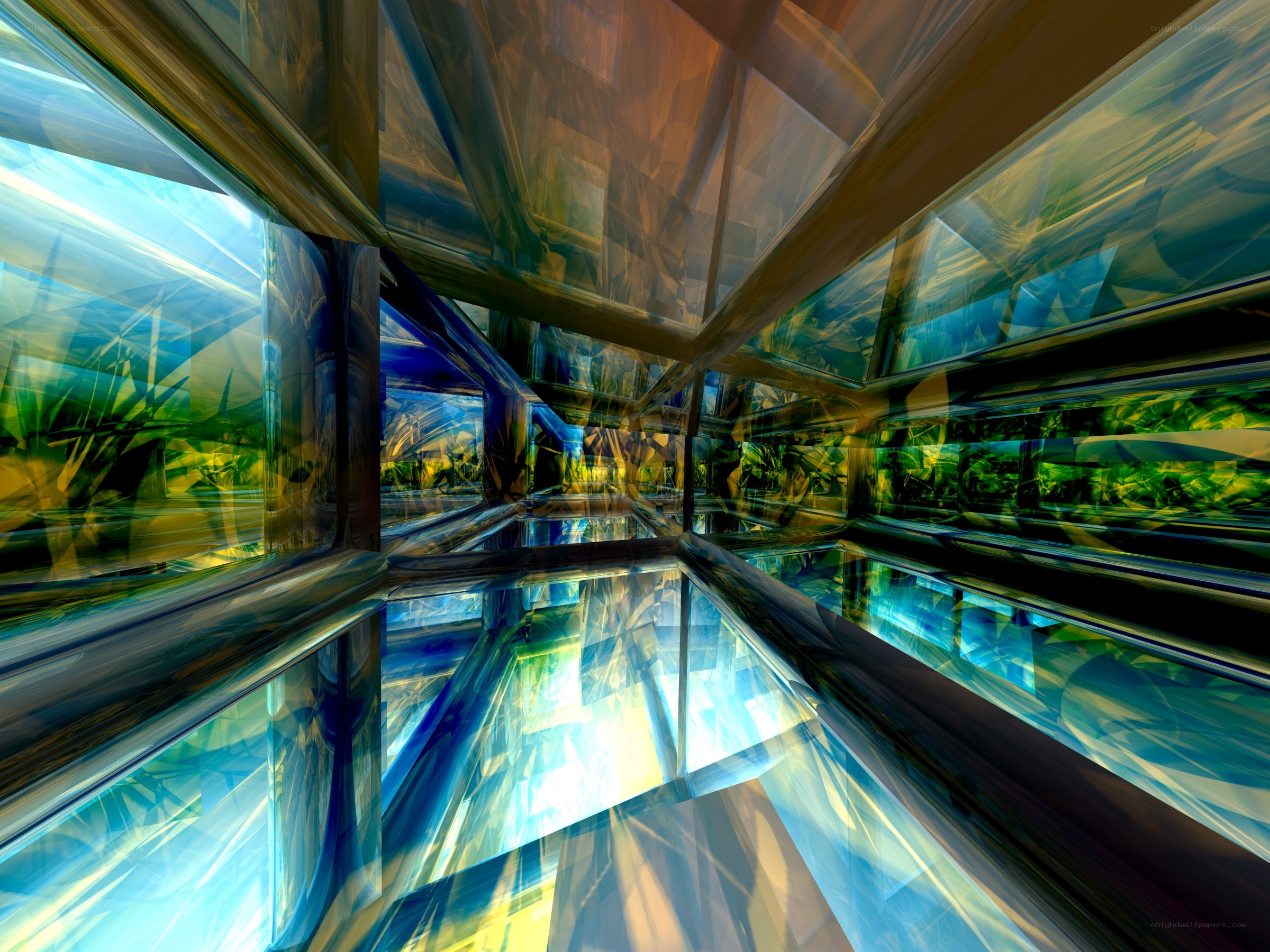Abstract geometric tunnel
