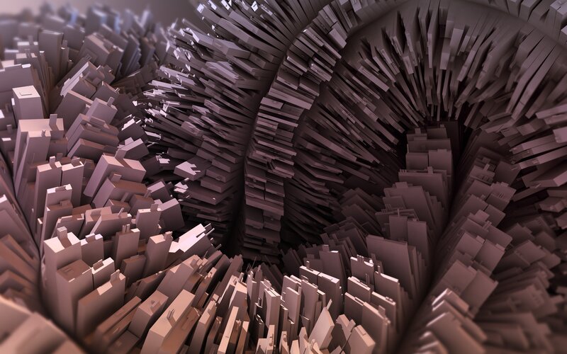 abstract geometric tunnel