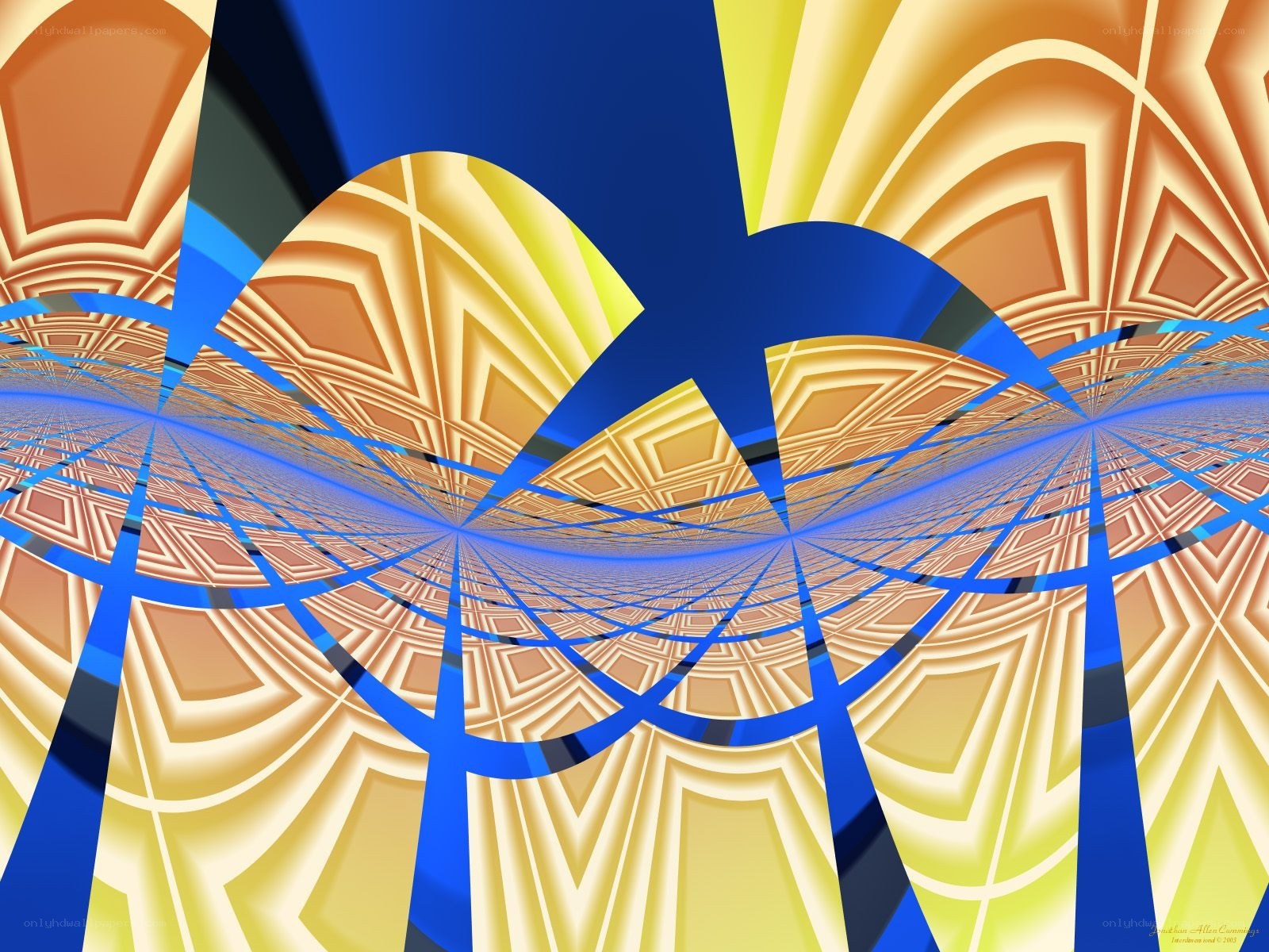 Abstract geometric tunnel