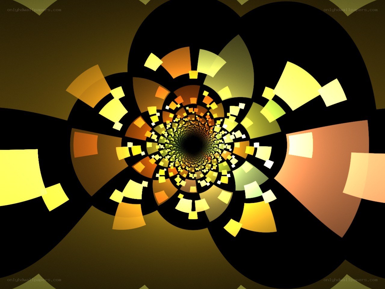 Abstract geometric tunnel