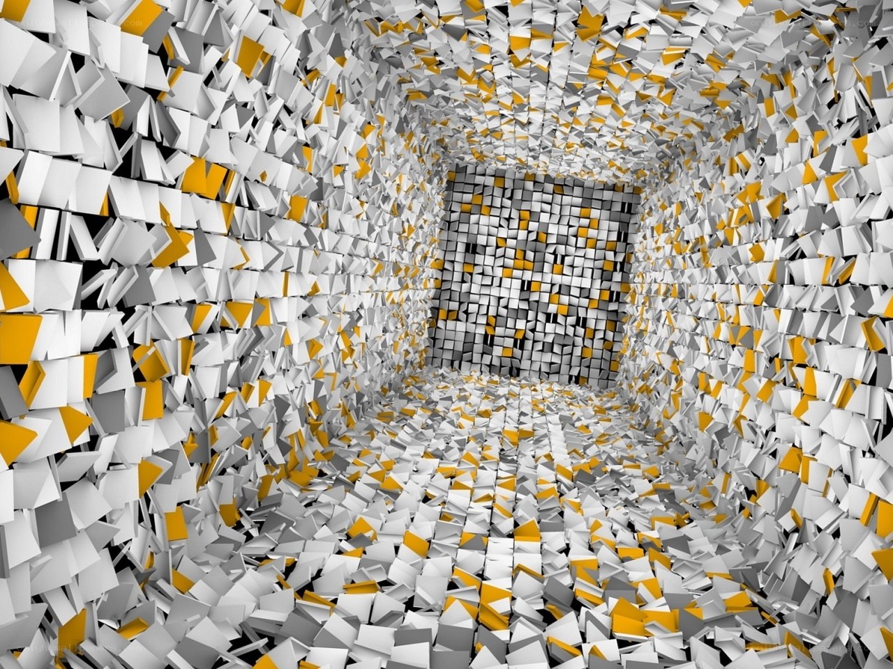 abstract geometric tunnel