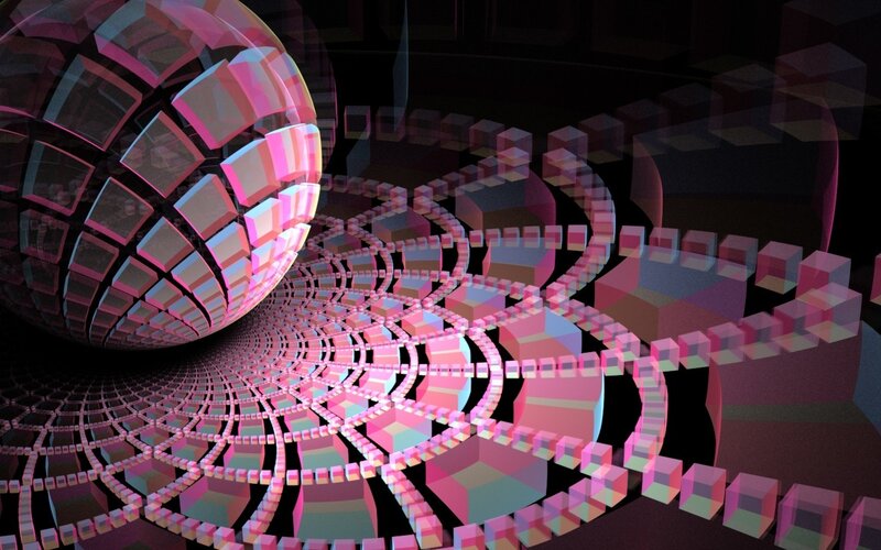 Abstract geometric tunnel