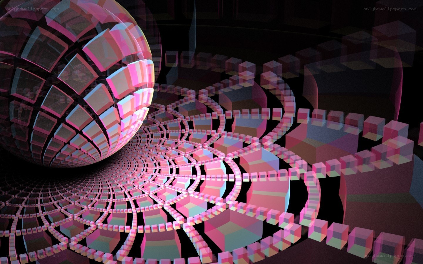 Abstract geometric tunnel
