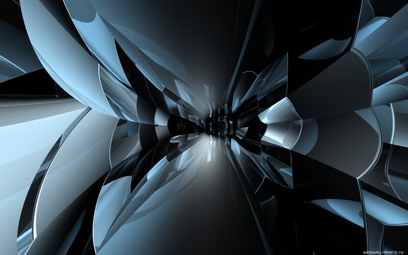 Abstract Geometric Tunnel — Black