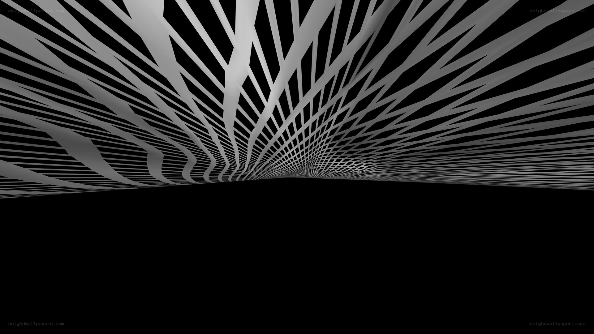 Abstract geometric tunnel pattern