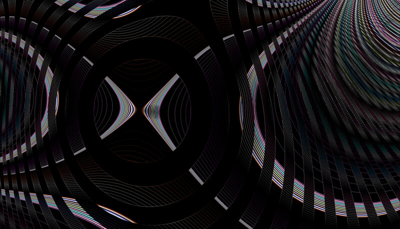 Abstract geometric tunnel pattern