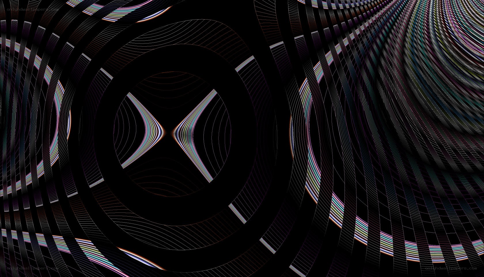 Abstract geometric tunnel pattern