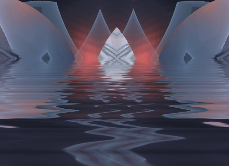 abstract geometric water reflection