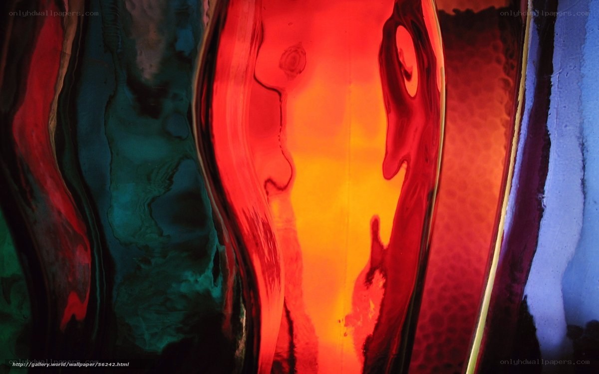 Abstract glass art close-up