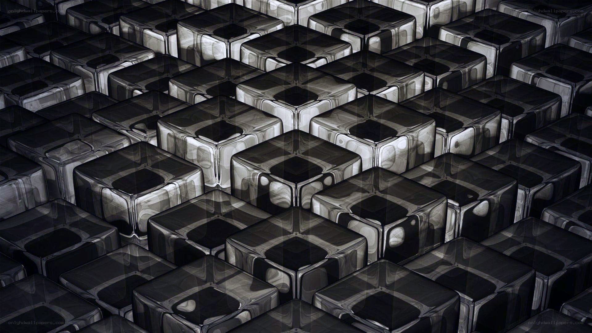 Abstract glass cube pattern