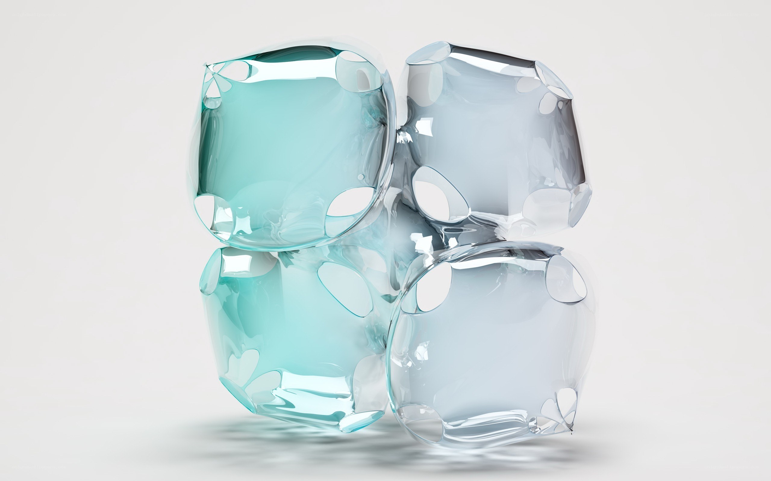 abstract glass cubes sculpture