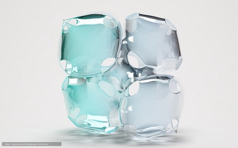 abstract glass cubes