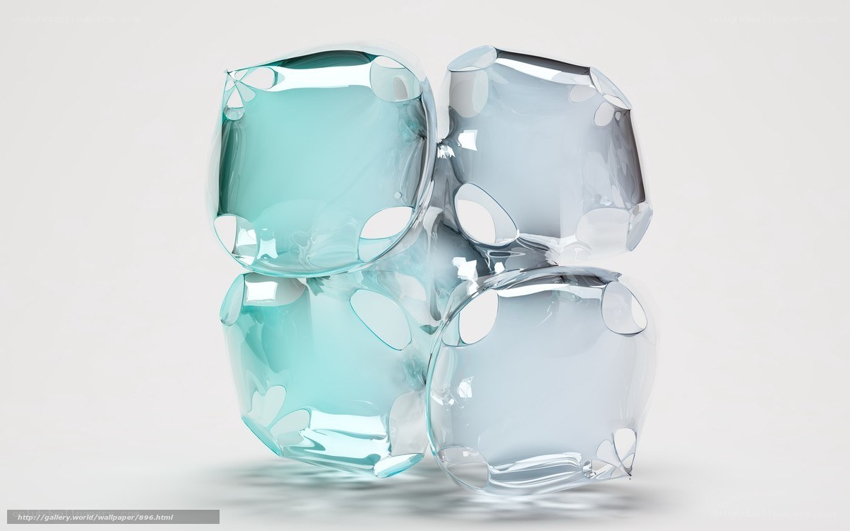 abstract glass cubes