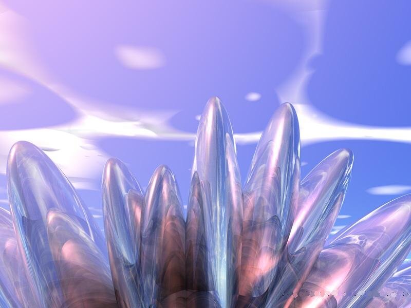 abstract glass flower petals