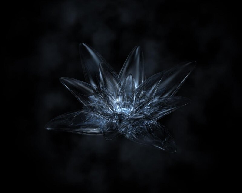 Abstract glass flower