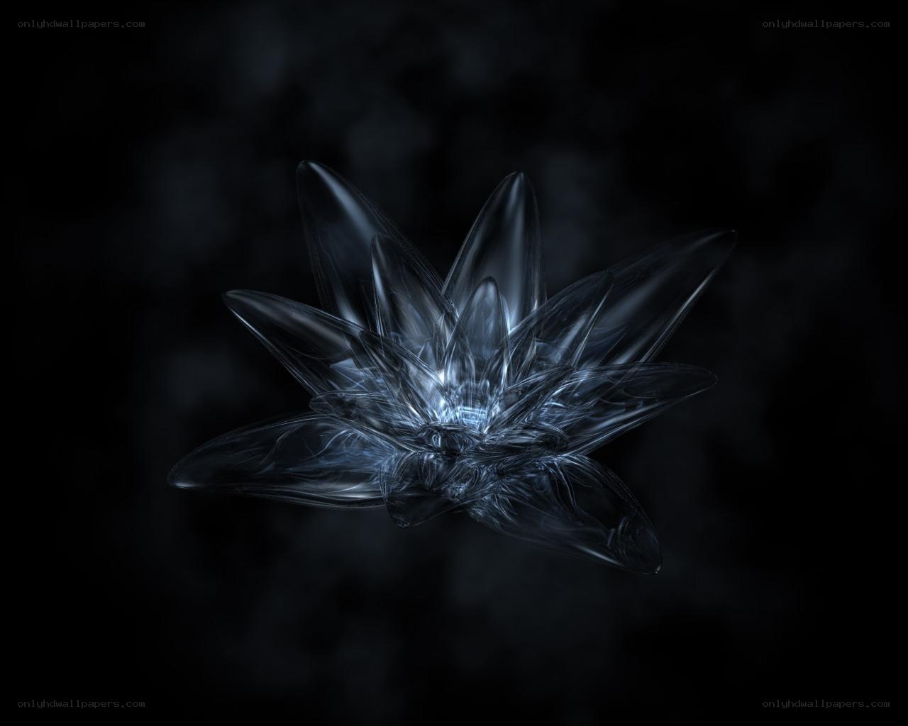 Abstract glass flower