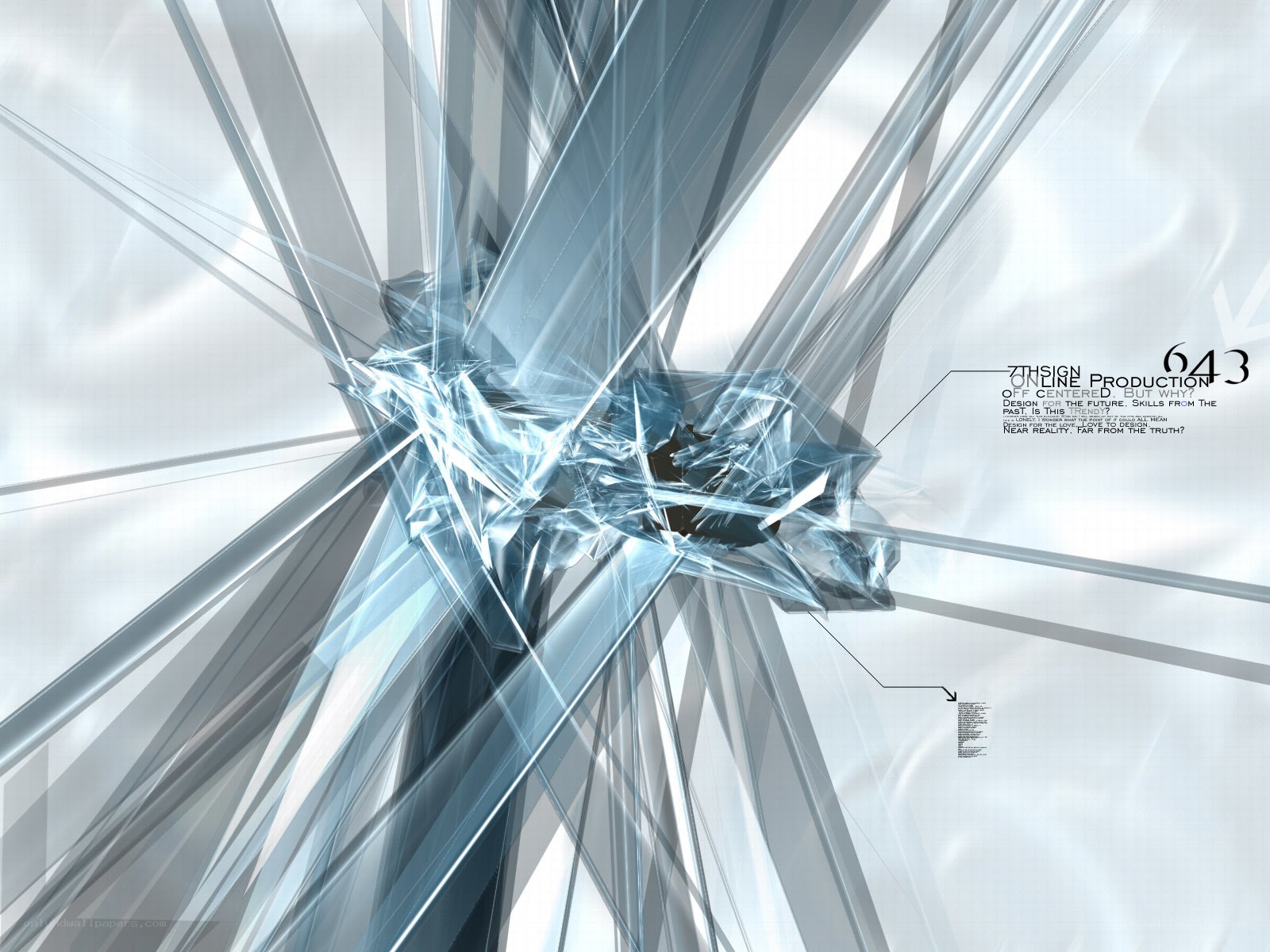 Abstract glass fracture design