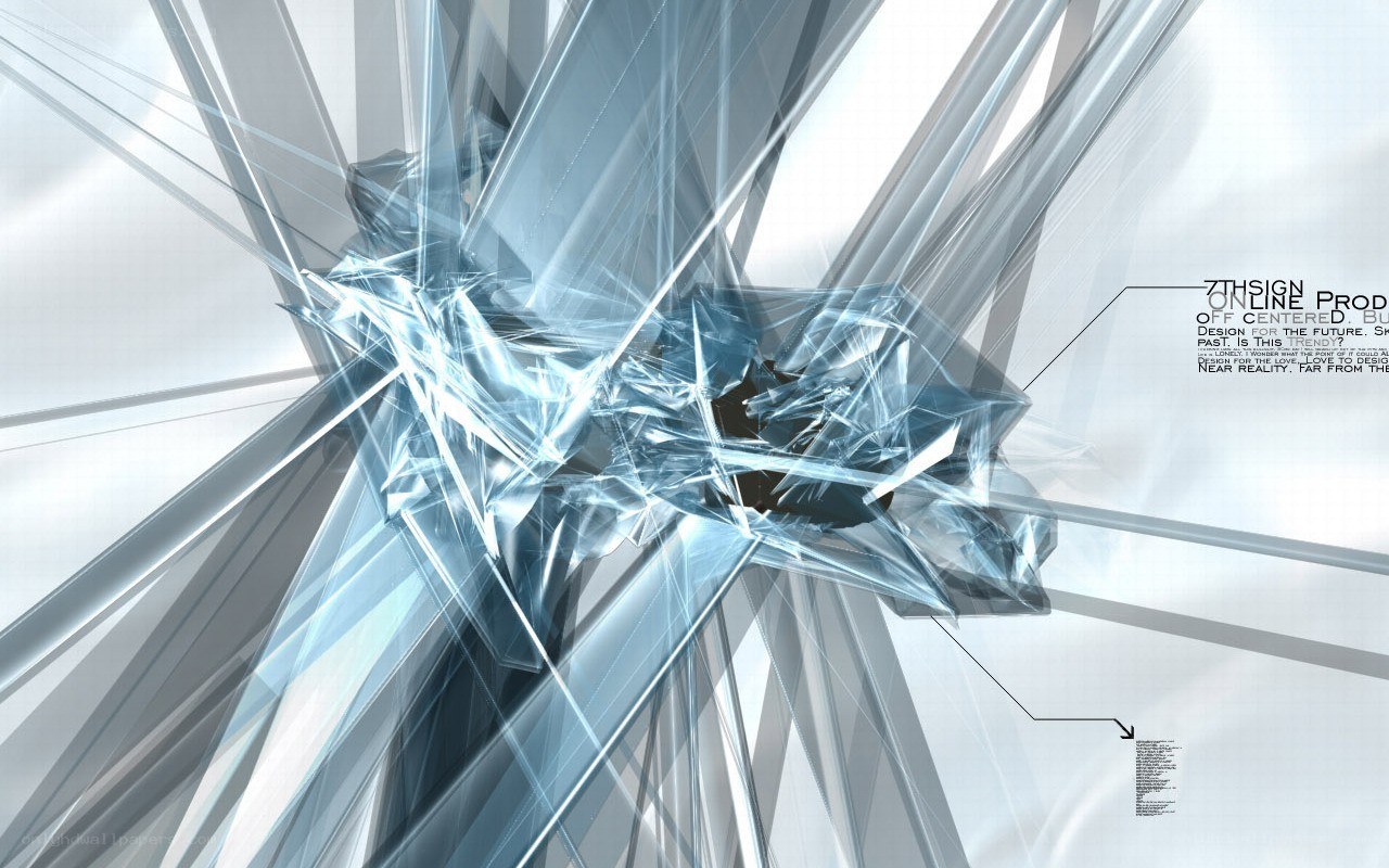 abstract glass fracture design