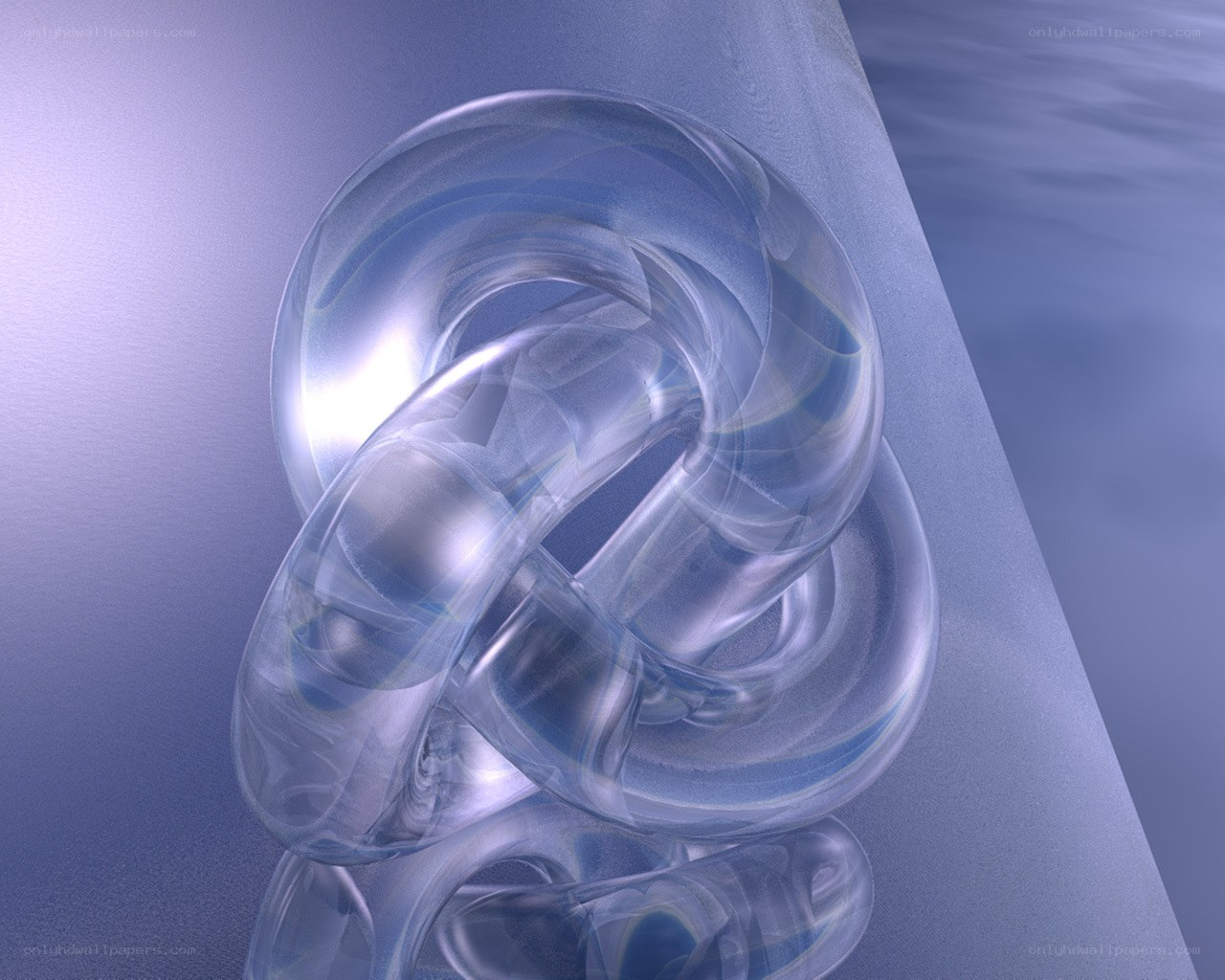 Abstract glass knot sculpture