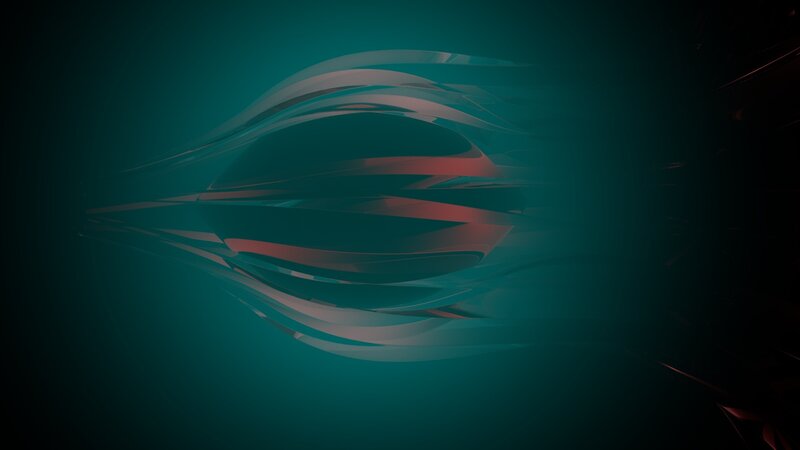 Abstract Glass-like Forms — Teal