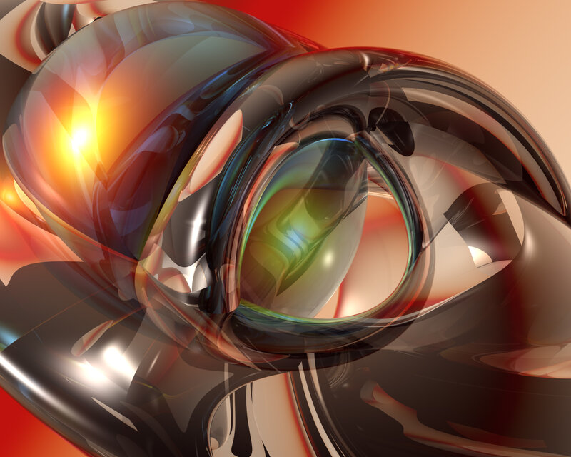 Abstract glass-like forms