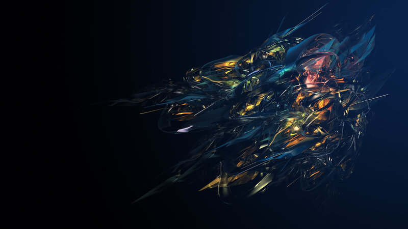 Abstract Glass-like Structure — Blue