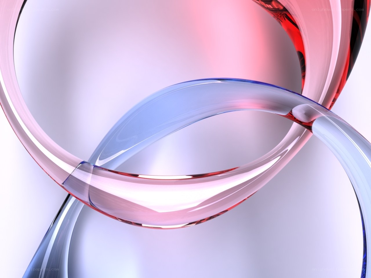 Abstract glass ring sculpture