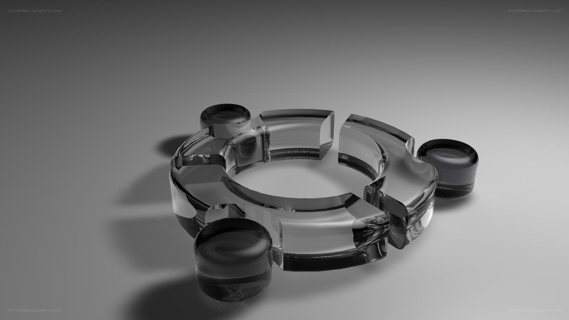 abstract glass ring sculpture