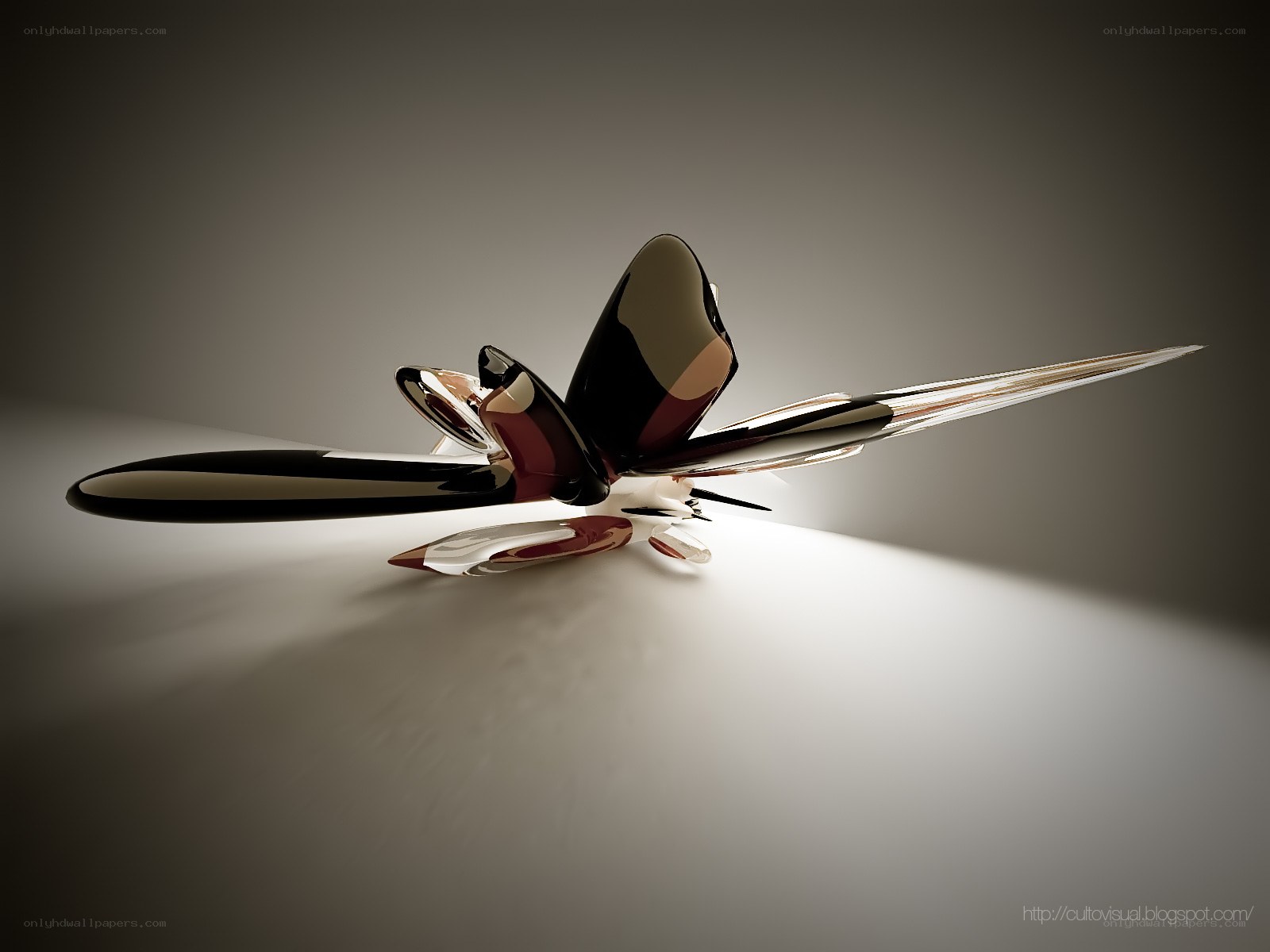Abstract glass sculpture