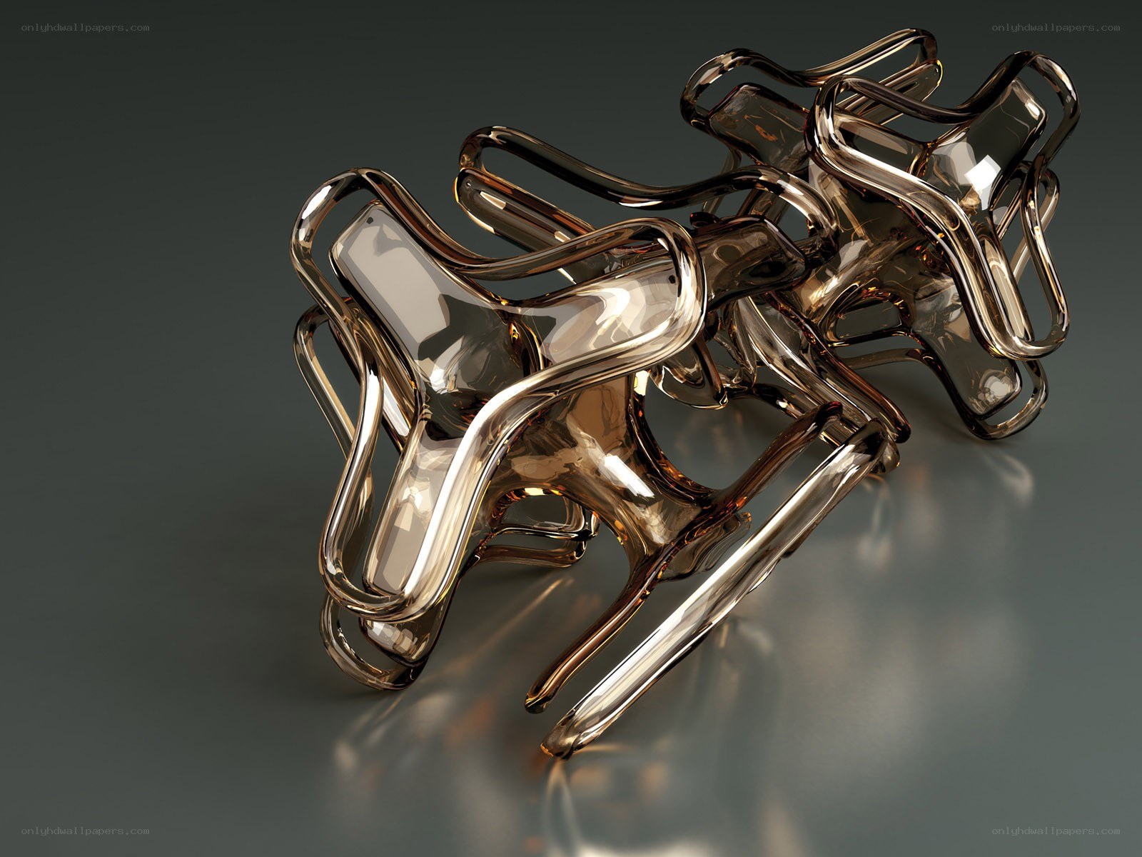 Abstract glass sculpture
