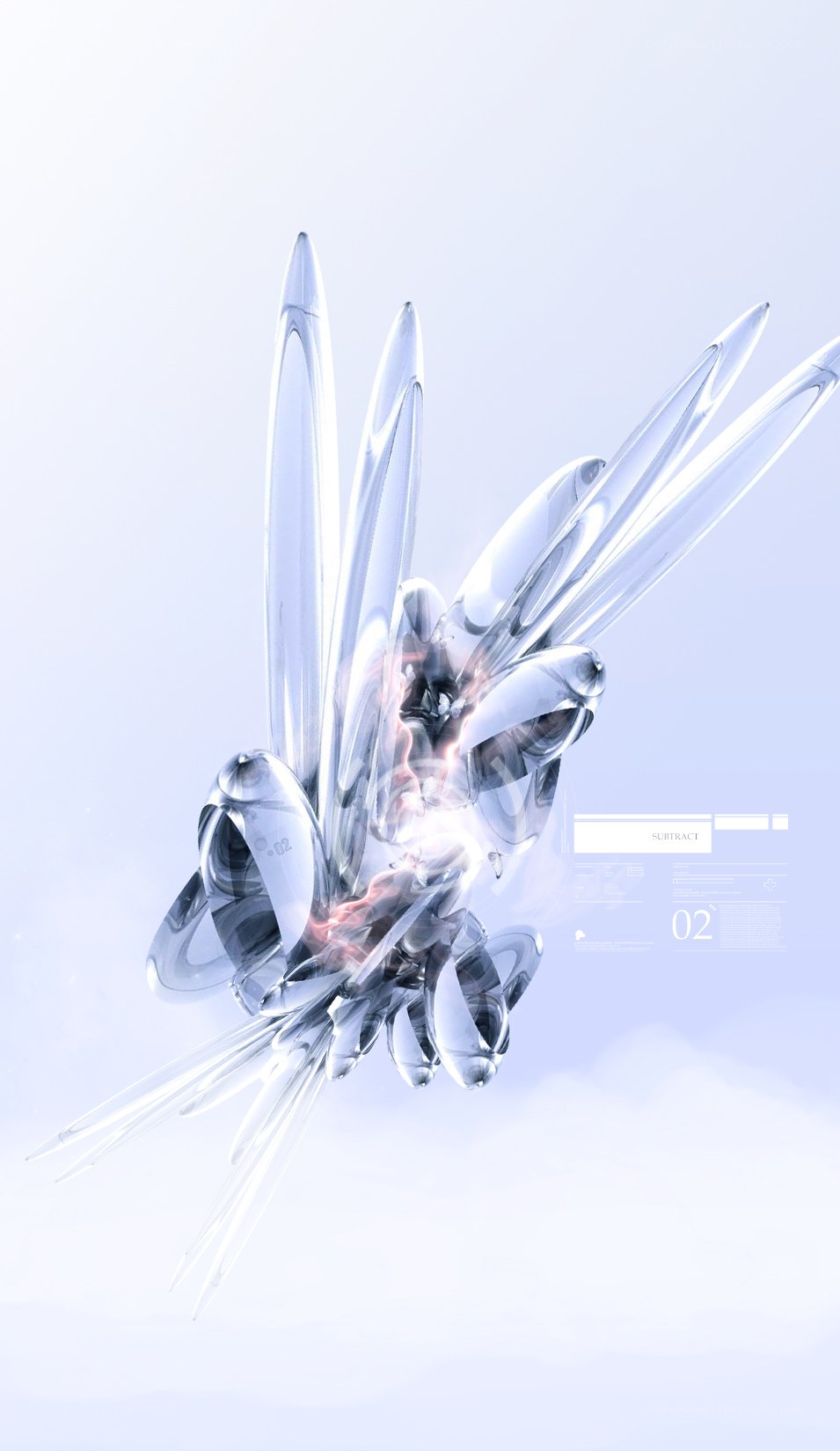 abstract glass sculpture