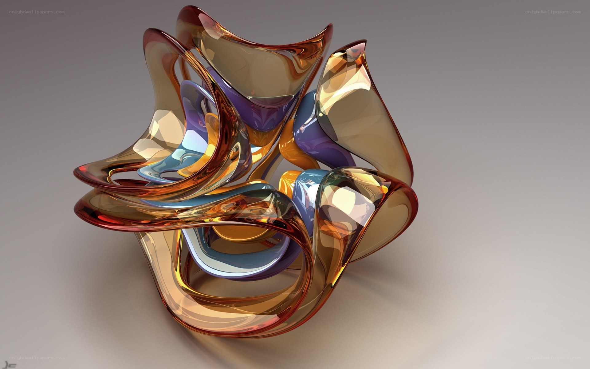 Abstract glass sculpture