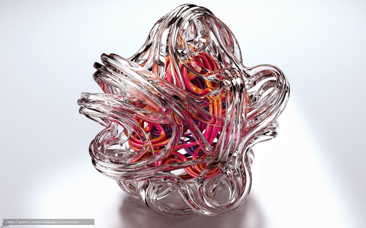 Abstract glass sculpture