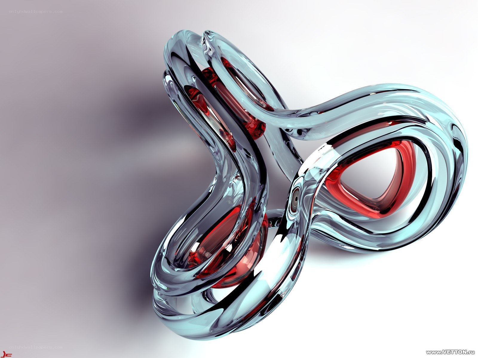 Abstract glass sculpture
