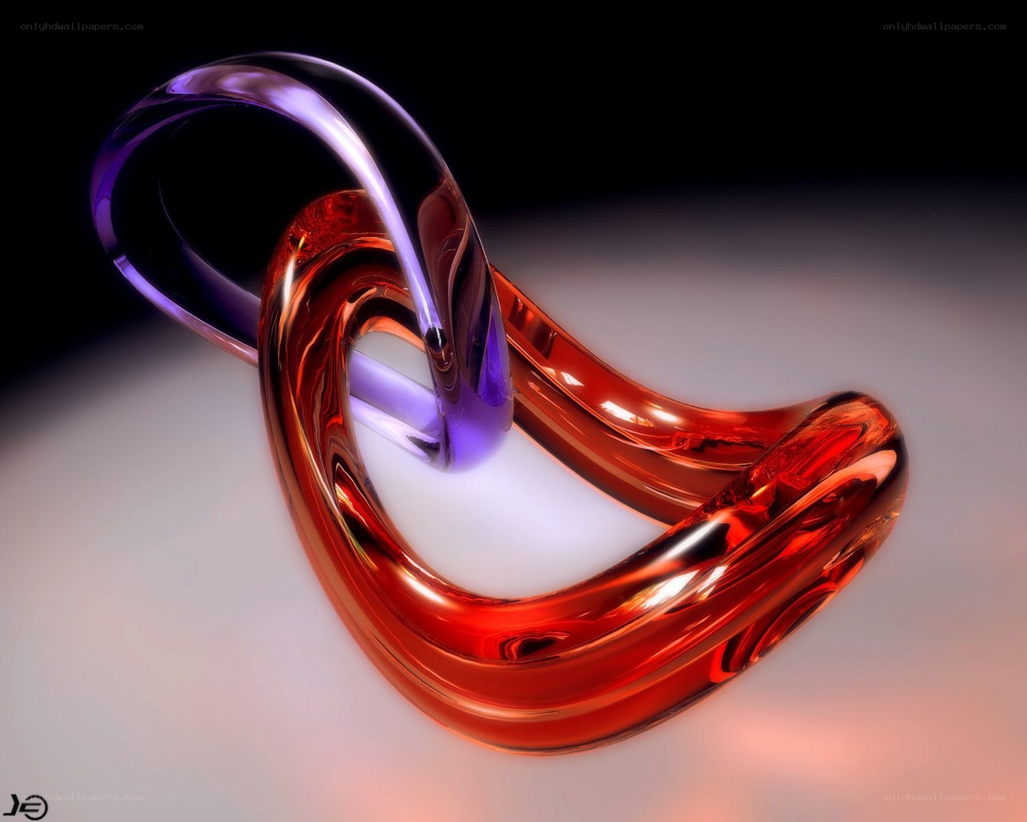 Abstract glass sculpture