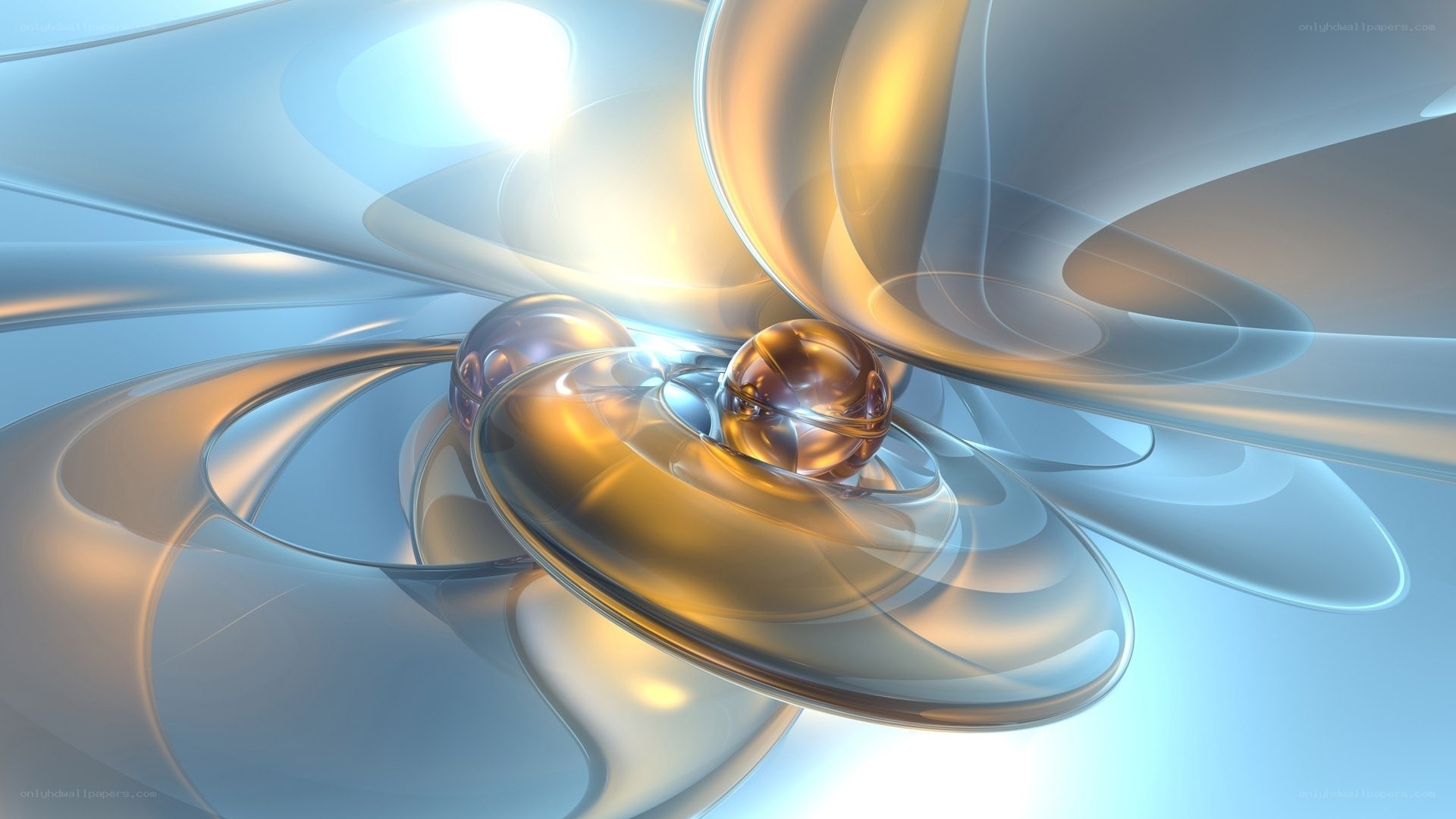 Abstract glass sculpture