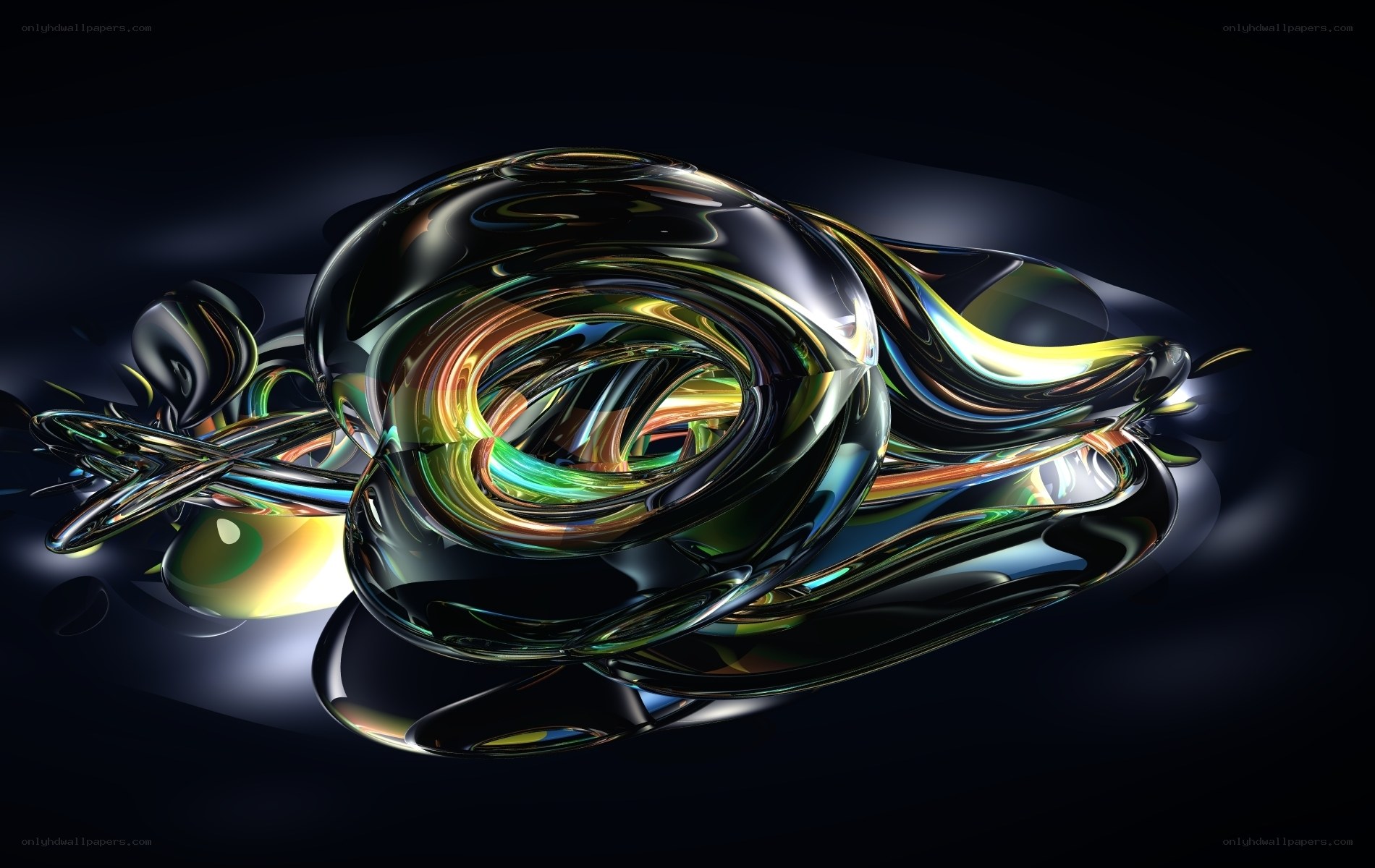 Abstract glass sculpture
