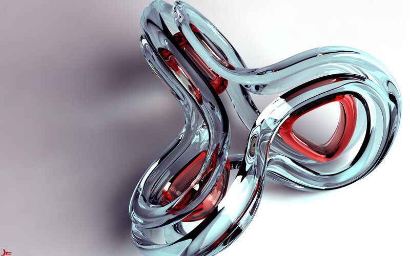 Abstract Glass Sculpture — Clear
